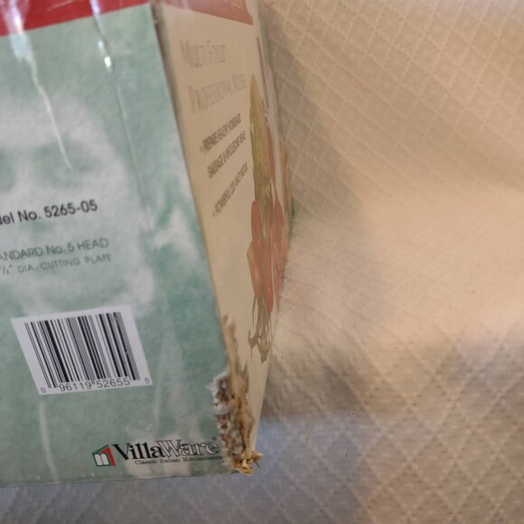VillaWare Classic Italian Pro Food Grinder 5265-05 UNUSED in Box - Picture 8 of 8